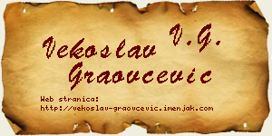 Vekoslav Graovčević vizit kartica